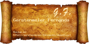 Gerstenmeier Fernanda névjegykártya